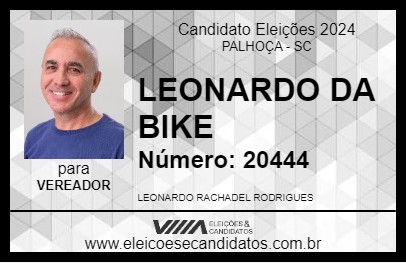 Candidato LEONARDO DA BIKE 2024 - PALHOÇA - Eleições