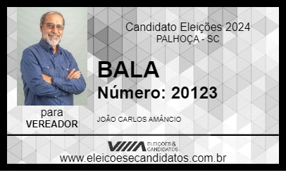 Candidato BALA 2024 - PALHOÇA - Eleições