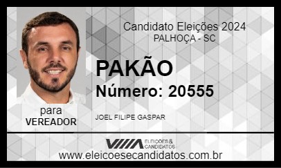 Candidato PAKÃO 2024 - PALHOÇA - Eleições