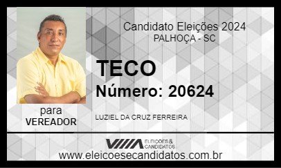 Candidato TECO 2024 - PALHOÇA - Eleições