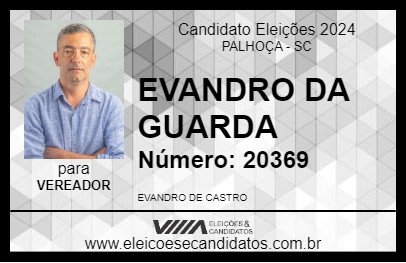 Candidato EVANDRO DA GUARDA 2024 - PALHOÇA - Eleições