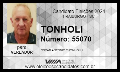 Candidato TONHOLI 2024 - FRAIBURGO - Eleições