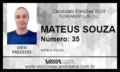 Candidato MATEUS SOUZA 2024 - FLORIANÓPOLIS - Eleições