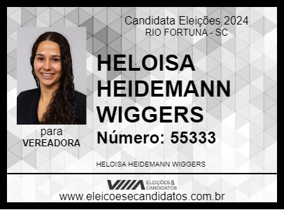 Candidato HELOISA HEIDEMANN WIGGERS 2024 - RIO FORTUNA - Eleições