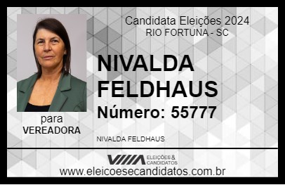 Candidato NIVALDA FELDHAUS 2024 - RIO FORTUNA - Eleições