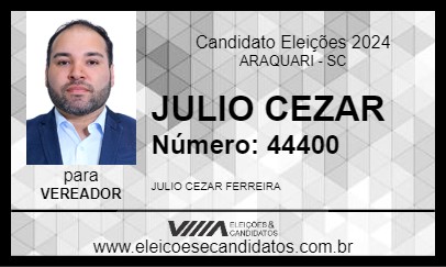 Candidato JULIO CEZAR 2024 - ARAQUARI - Eleições