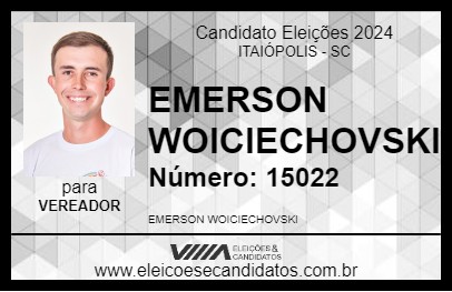 Candidato EMERSON WOICIECHOVSKI 2024 - ITAIÓPOLIS - Eleições