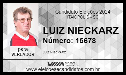 Candidato LUIZ NIECKARZ 2024 - ITAIÓPOLIS - Eleições