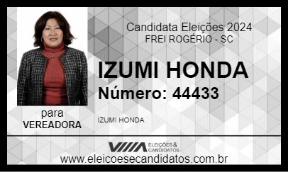 Candidato IZUMI HONDA 2024 - FREI ROGÉRIO - Eleições