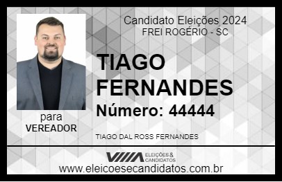 Candidato TIAGO FERNANDES 2024 - FREI ROGÉRIO - Eleições