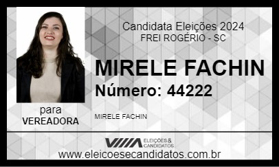 Candidato MIRELE FACHIN 2024 - FREI ROGÉRIO - Eleições