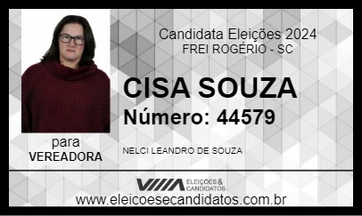 Candidato CISA SOUZA 2024 - FREI ROGÉRIO - Eleições