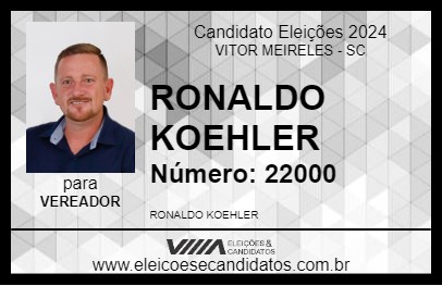 Candidato RONALDO KOEHLER 2024 - VITOR MEIRELES - Eleições