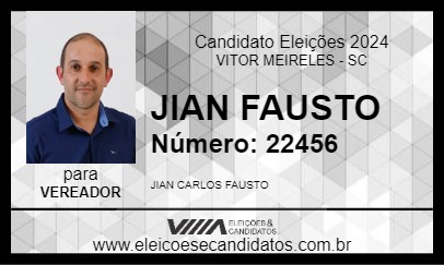 Candidato JIAN FAUSTO 2024 - VITOR MEIRELES - Eleições