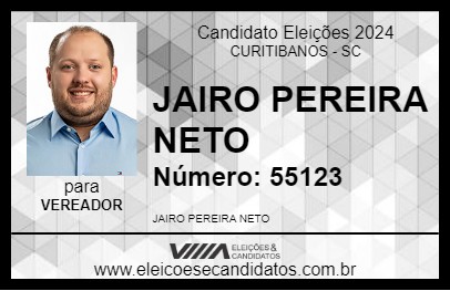 Candidato JAIRO PEREIRA NETO 2024 - CURITIBANOS - Eleições