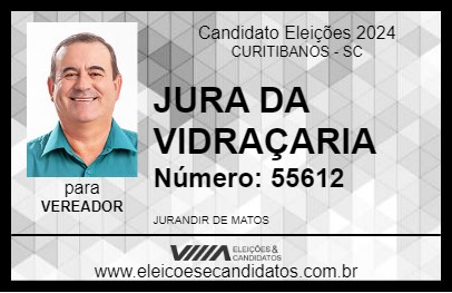 Candidato JURA DA VIDRAÇARIA 2024 - CURITIBANOS - Eleições