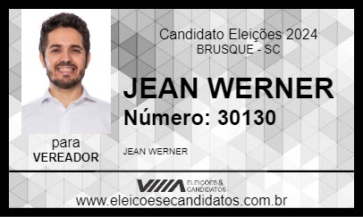 Candidato JEAN WERNER 2024 - BRUSQUE - Eleições