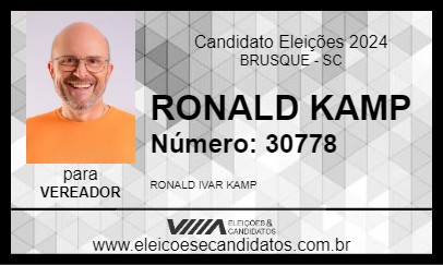 Candidato RONALD KAMP 2024 - BRUSQUE - Eleições