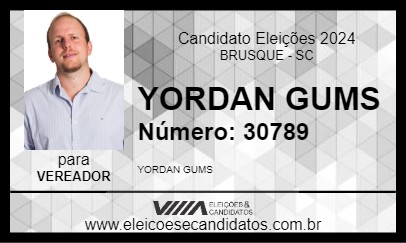 Candidato YORDAN GUMS 2024 - BRUSQUE - Eleições