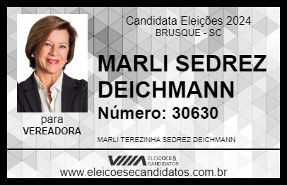 Candidato MARLI SEDREZ DEICHMANN 2024 - BRUSQUE - Eleições