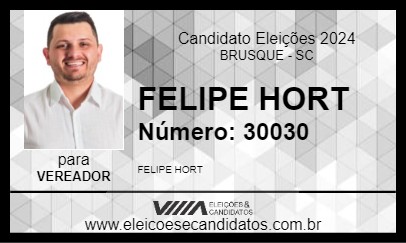 Candidato FELIPE HORT 2024 - BRUSQUE - Eleições