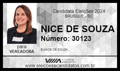 Candidato NICE DE SOUZA 2024 - BRUSQUE - Eleições