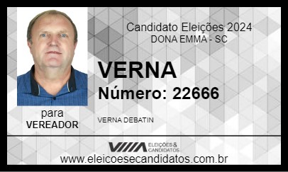 Candidato VERNA 2024 - DONA EMMA - Eleições