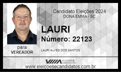 Candidato LAURI 2024 - DONA EMMA - Eleições