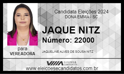 Candidato JAQUE NITZ 2024 - DONA EMMA - Eleições