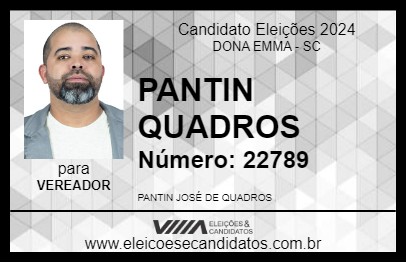 Candidato PANTIN QUADROS 2024 - DONA EMMA - Eleições