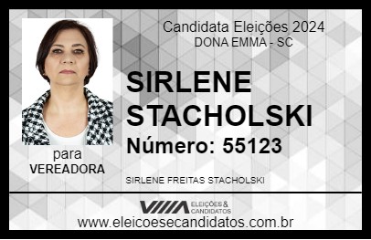 Candidato SIRLENE STACHOLSKI 2024 - DONA EMMA - Eleições