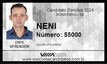 Candidato NENI 2024 - DONA EMMA - Eleições