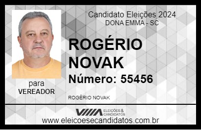 Candidato ROGÉRIO NOVAK 2024 - DONA EMMA - Eleições