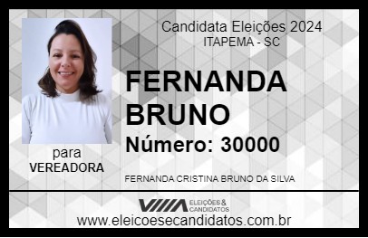 Candidato FERNANDA BRUNO 2024 - ITAPEMA - Eleições