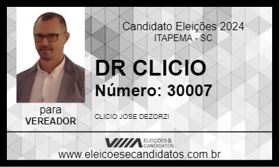 Candidato DR CLICIO 2024 - ITAPEMA - Eleições