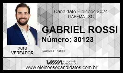 Candidato GABRIEL ROSSI 2024 - ITAPEMA - Eleições