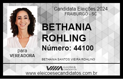 Candidato BETHANIA ROHLING 2024 - FRAIBURGO - Eleições