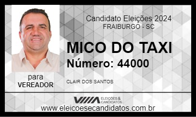 Candidato MICO DO TAXI 2024 - FRAIBURGO - Eleições