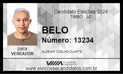 Candidato BELO 2024 - TIMBÓ - Eleições