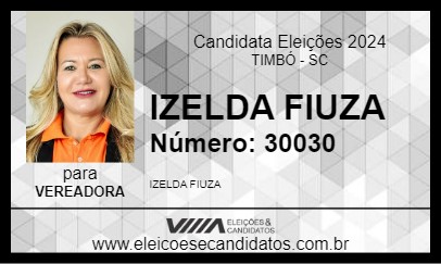 Candidato IZELDA FIUZA 2024 - TIMBÓ - Eleições