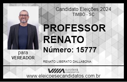 Candidato PROFESSOR RENATO 2024 - TIMBÓ - Eleições