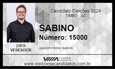 Candidato SABINO 2024 - TIMBÓ - Eleições