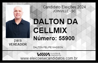 Candidato DALTON DA CELLMIX 2024 - JOINVILLE - Eleições