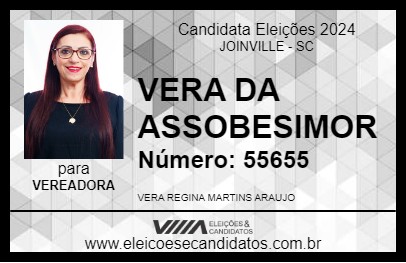 Candidato VERA DA ASSOBESIMOR 2024 - JOINVILLE - Eleições