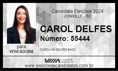 Candidato CAROL DELFES 2024 - JOINVILLE - Eleições