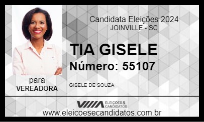 Candidato TIA GISELE 2024 - JOINVILLE - Eleições