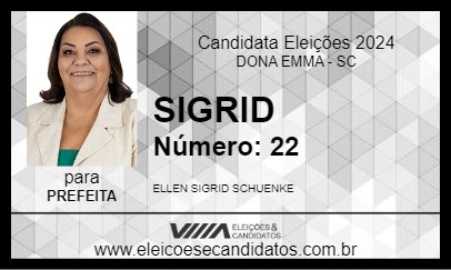 Candidato SIGRID 2024 - DONA EMMA - Eleições