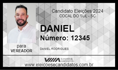 Candidato DANIEL 2024 - COCAL DO SUL - Eleições