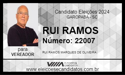 Candidato RUI RAMOS 2024 - GAROPABA - Eleições