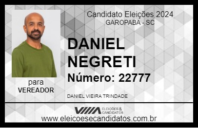 Candidato DANIEL NEGRETI 2024 - GAROPABA - Eleições